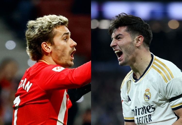 Antoine Griezmann of Atletico Madrid will aim to win against Brahim Diaz of Real Madrid in the Copa del Rey fifth round