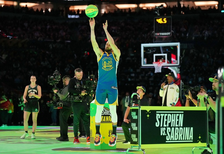 Stephen Curry beats Sabrina Ionescu in the first Steph vs Sabrina 3-Point Challenge in the 2024 NBA All-Star
