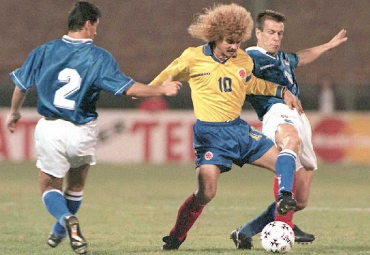 Carlos Valderrama tampil enam kali di Copa America 1995