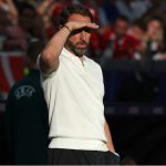 Gareth Southgate watches on from sidelines as England play Denmark in Euro 2024