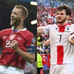 Georgia's Tomas Soucek and Czech Republic's Khvicha Kvaratskhelia will battle in the Euro 2024