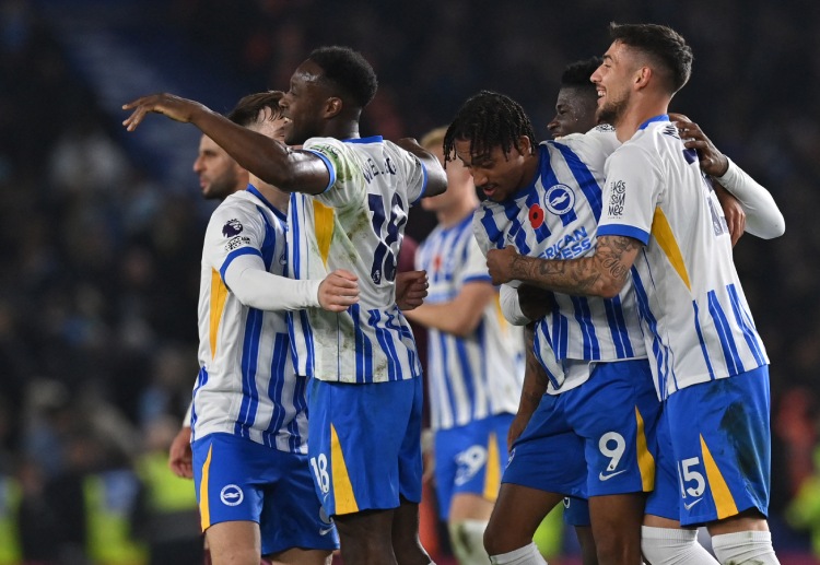 Brighton netted twice within five minutes late on to secure a 2-1 victory over the Premier League champions