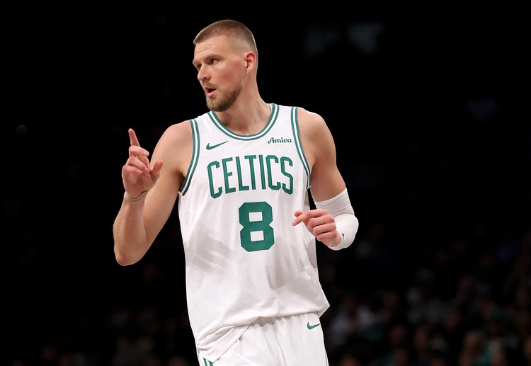 Kristaps Porzingis gears up to spearhead the Celtics against the Nets at TD Garden in their upcoming NBA match